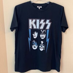 KIZZ Black Concert‎ Band Shirt “ I was made for loving you” size large
